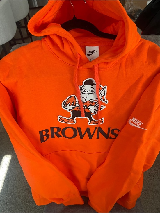 Nike Other - Nike Orange Browns Logo Hoodie